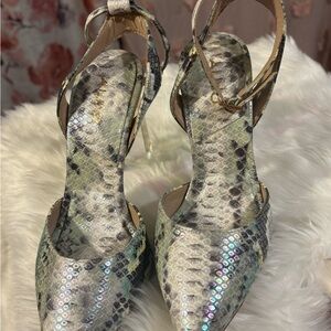 Aldo Iridescent Snakeskin Heels